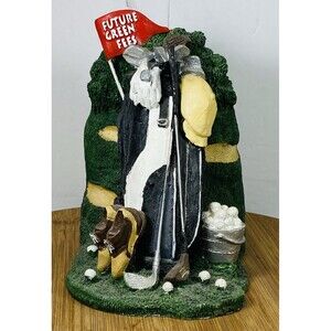 Figi Graphics 1993 Golf Greens Fees Bank Money Fund Jar Piggy Bank Coin 7x5x6